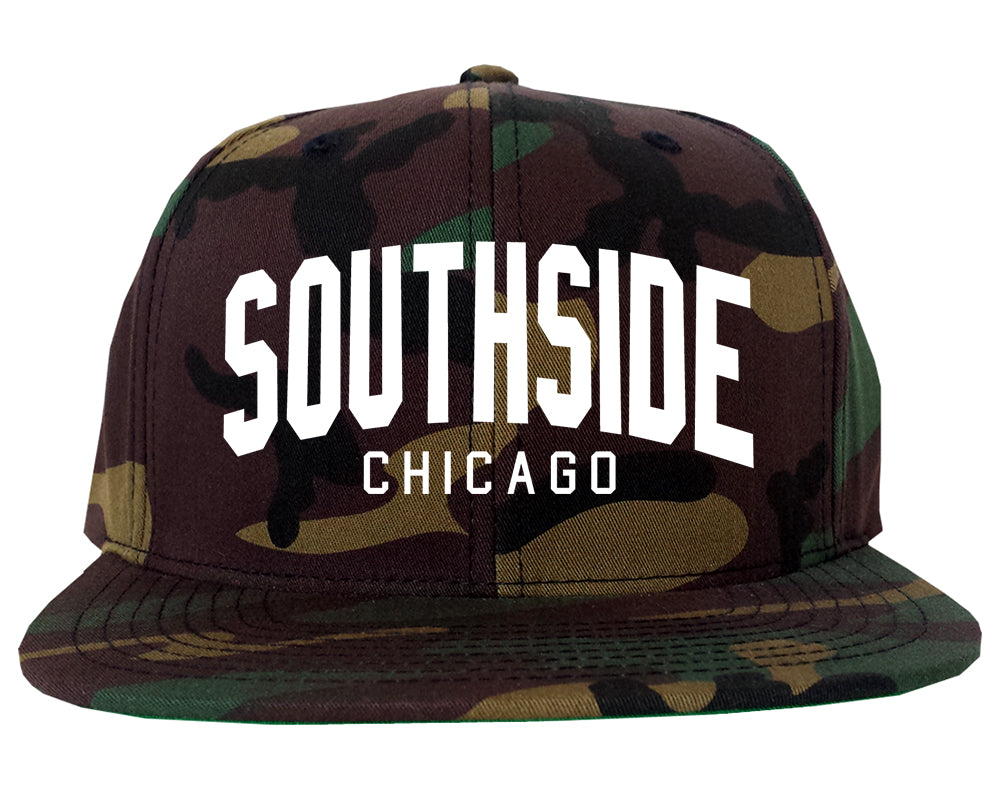 Southside Chicago Arch Mens Snapback Hat Camo