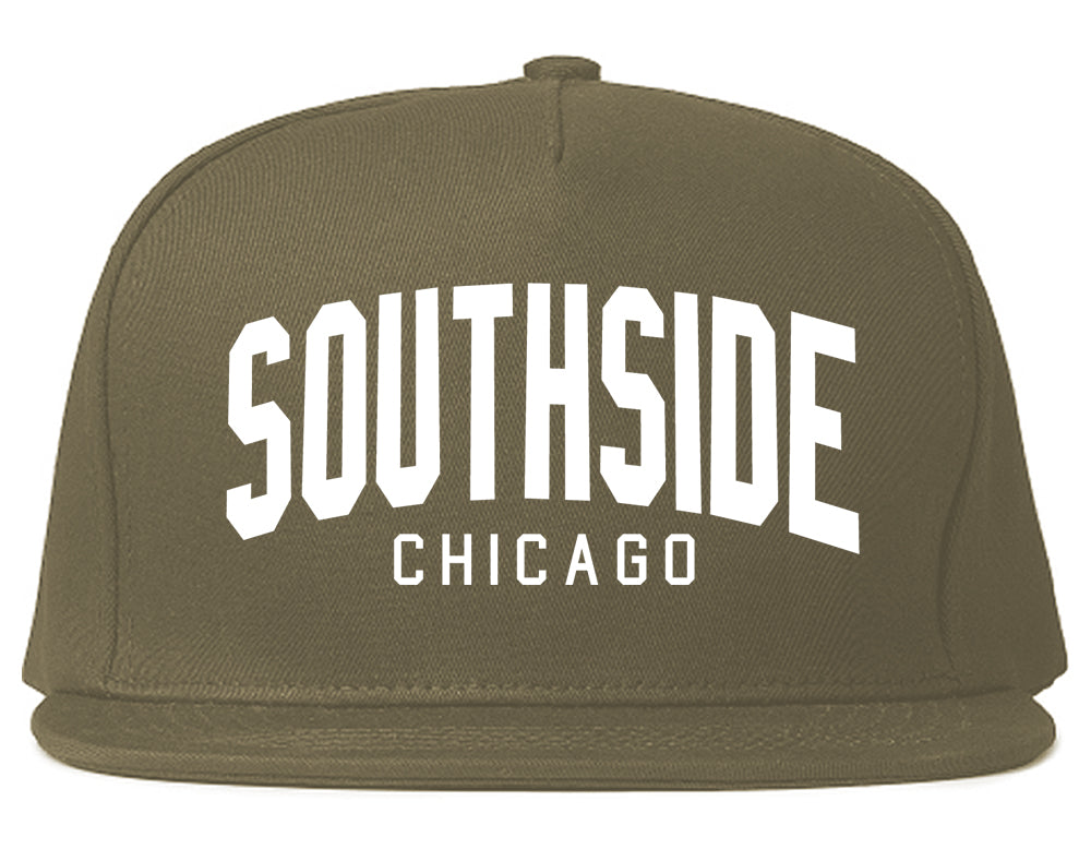 Southside Chicago Arch Mens Snapback Hat Grey