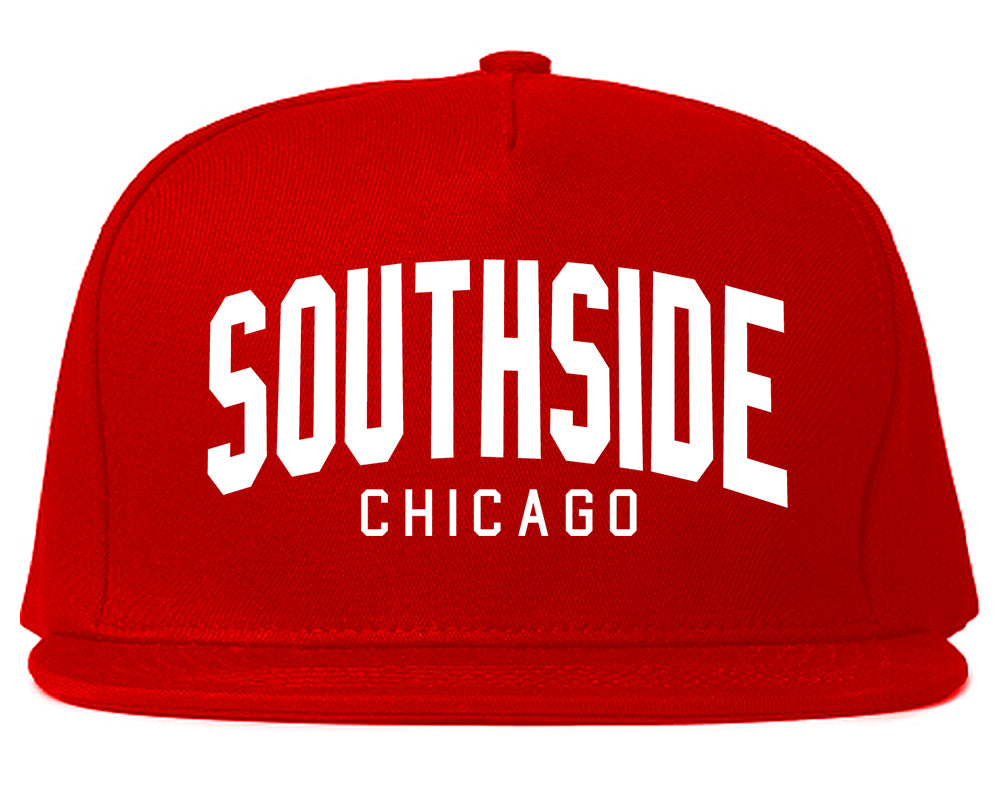 Southside Chicago Arch Mens Snapback Hat Red