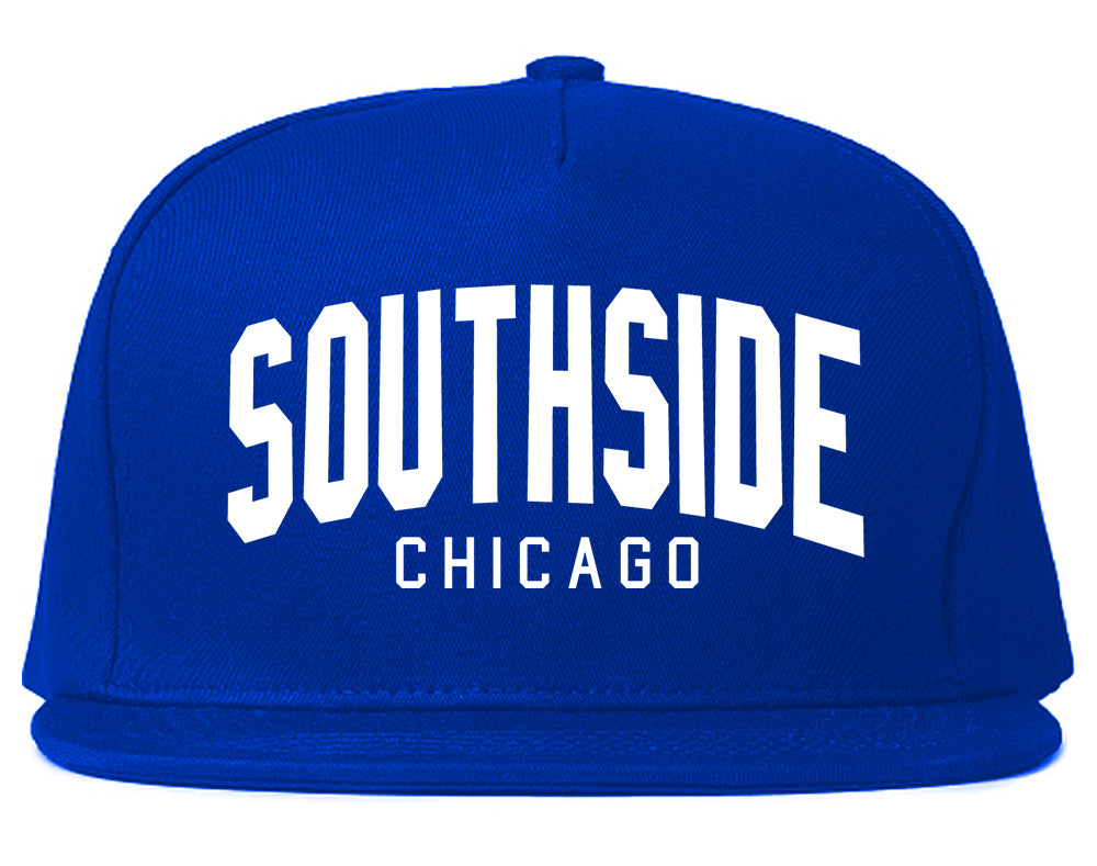 Southside Chicago Arch Mens Snapback Hat Royal Blue