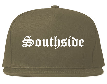 Southside Chicago Old English Mens Snapback Hat Grey
