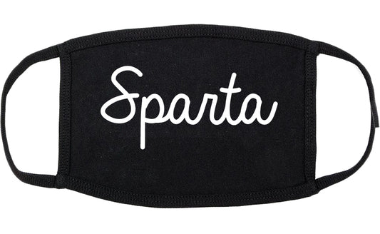 Sparta Tennessee TN Script Cotton Face Mask Black