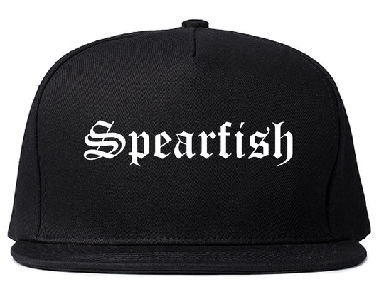 Spearfish South Dakota SD Old English Mens Snapback Hat Black