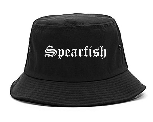 Spearfish South Dakota SD Old English Mens Bucket Hat Black
