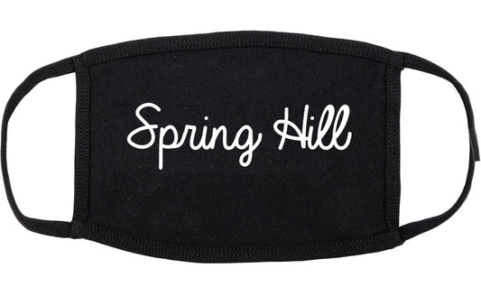 Spring Hill Tennessee TN Script Cotton Face Mask Black