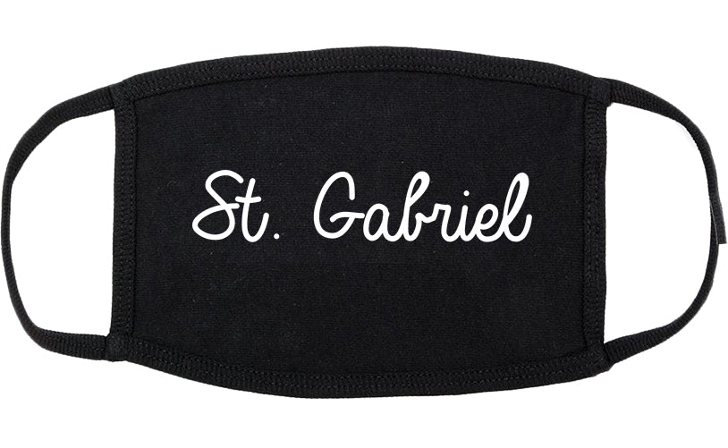 St. Gabriel Louisiana LA Script Cotton Face Mask Black