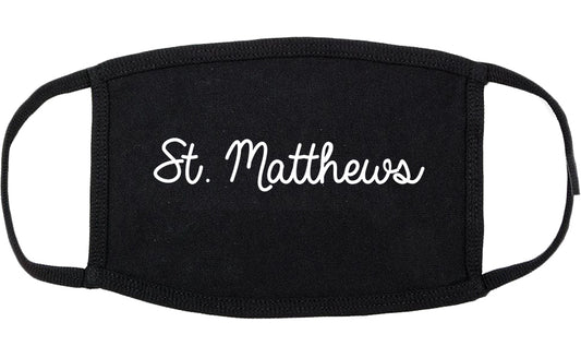 St. Matthews Kentucky KY Script Cotton Face Mask Black