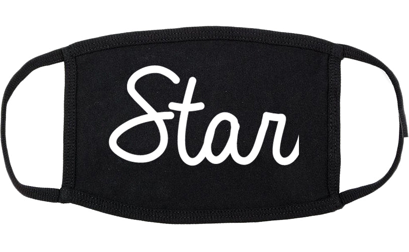 Star Idaho ID Script Cotton Face Mask Black