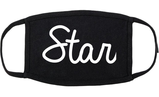 Star Idaho ID Script Cotton Face Mask Black