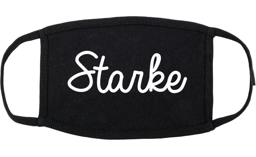 Starke Florida FL Script Cotton Face Mask Black