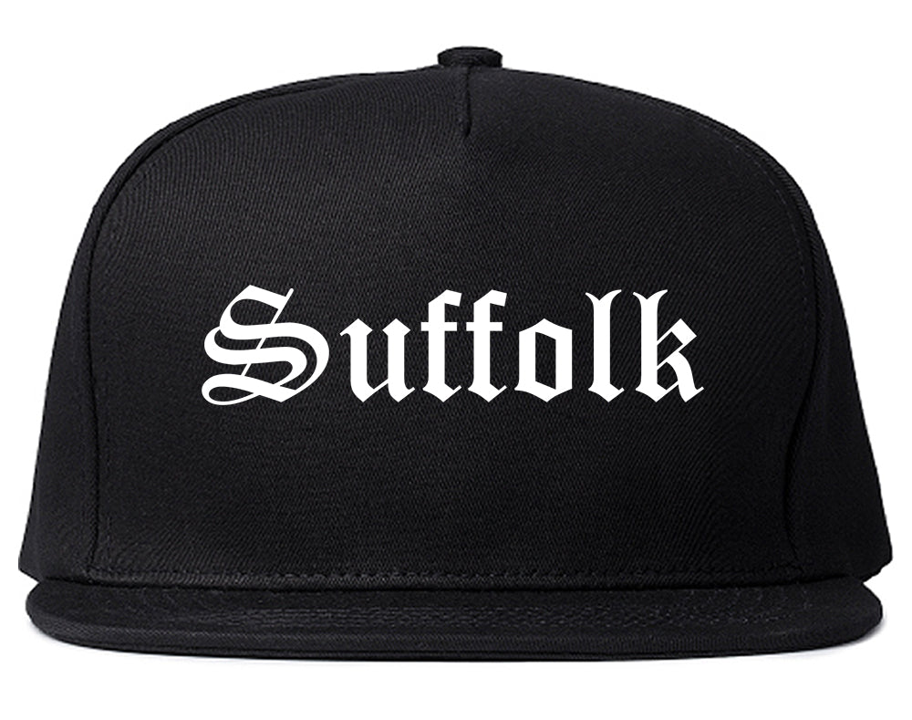 Suffolk Virginia VA Old English Mens Snapback Hat Black