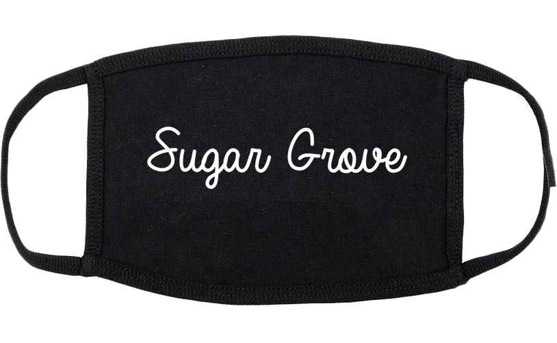 Sugar Grove Illinois IL Script Cotton Face Mask Black