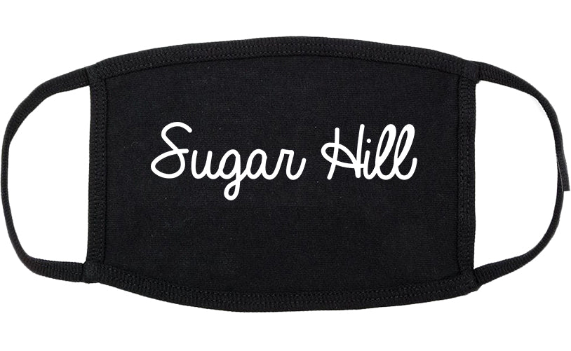 Sugar Hill Georgia GA Script Cotton Face Mask Black