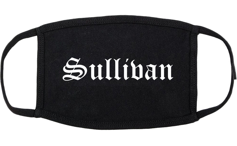 Sullivan Indiana IN Old English Cotton Face Mask Black