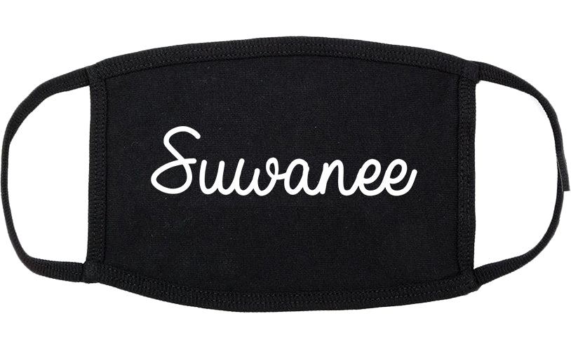 Suwanee Georgia GA Script Cotton Face Mask Black