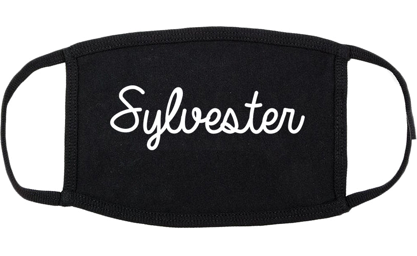 Sylvester Georgia GA Script Cotton Face Mask Black