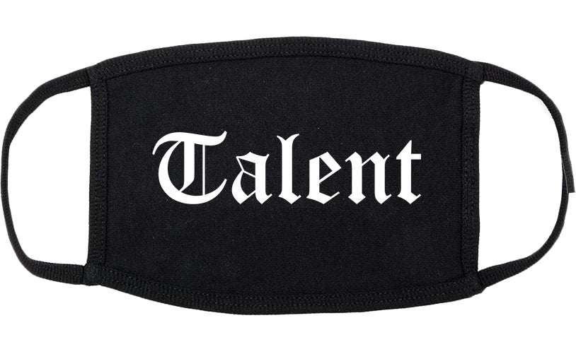 Talent Oregon OR Old English Cotton Face Mask Black