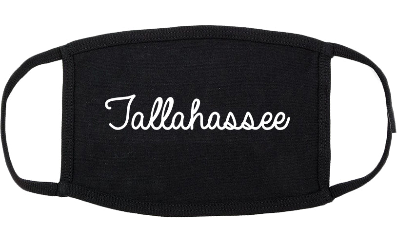 Tallahassee Florida FL Script Cotton Face Mask Black