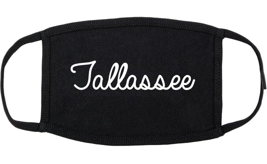 Tallassee Alabama AL Script Cotton Face Mask Black