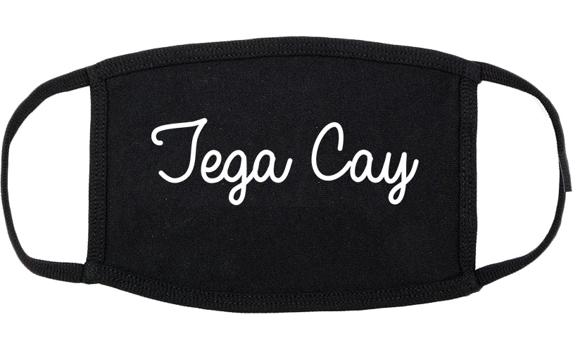 Tega Cay South Carolina SC Script Cotton Face Mask Black
