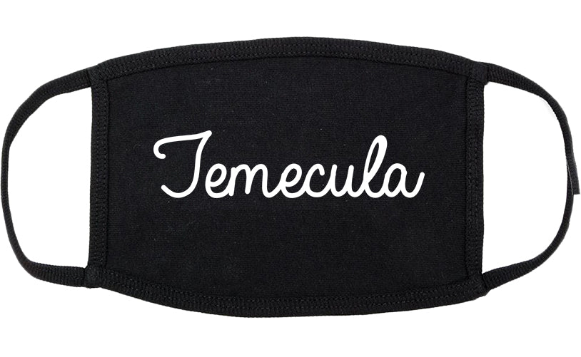 Temecula California CA Script Cotton Face Mask Black