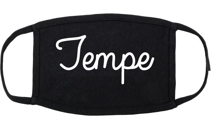 Tempe Arizona AZ Script Cotton Face Mask Black
