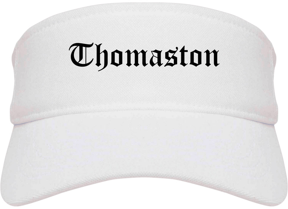 Thomaston Georgia GA Old English Mens Visor Cap Hat White