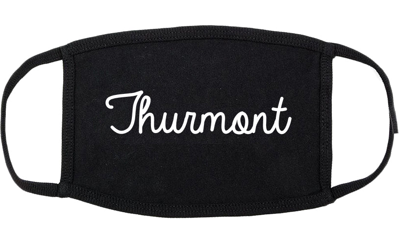 Thurmont Maryland MD Script Cotton Face Mask Black