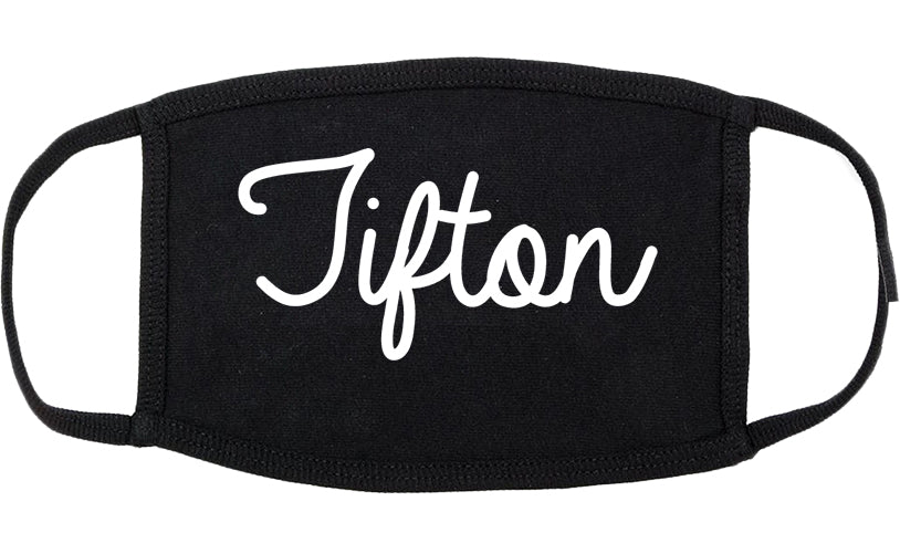 Tifton Georgia GA Script Cotton Face Mask Black
