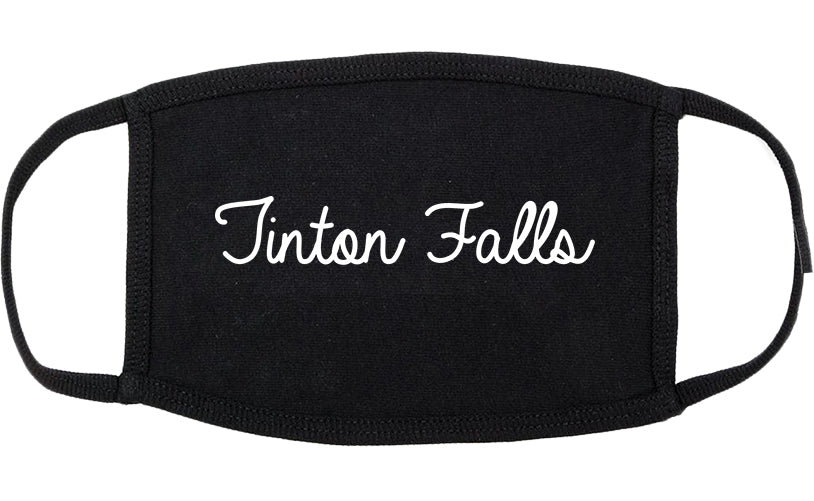 Tinton Falls New Jersey NJ Script Cotton Face Mask Black