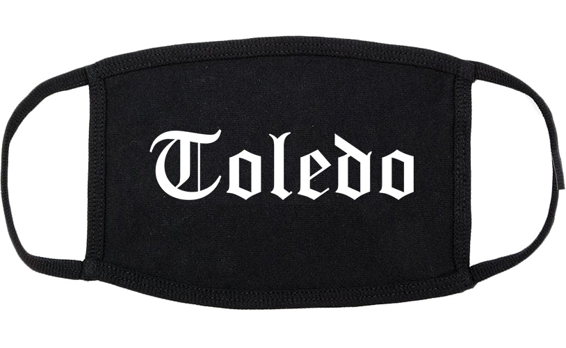 Toledo Ohio OH Old English Cotton Face Mask Black