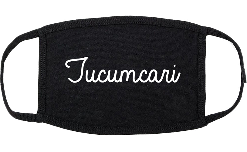 Tucumcari New Mexico NM Script Cotton Face Mask Black