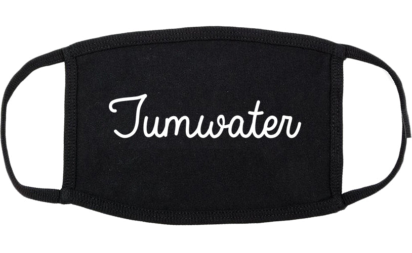 Tumwater Washington WA Script Cotton Face Mask Black