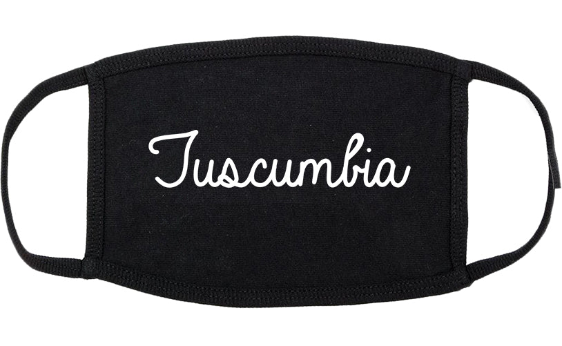 Tuscumbia Alabama AL Script Cotton Face Mask Black