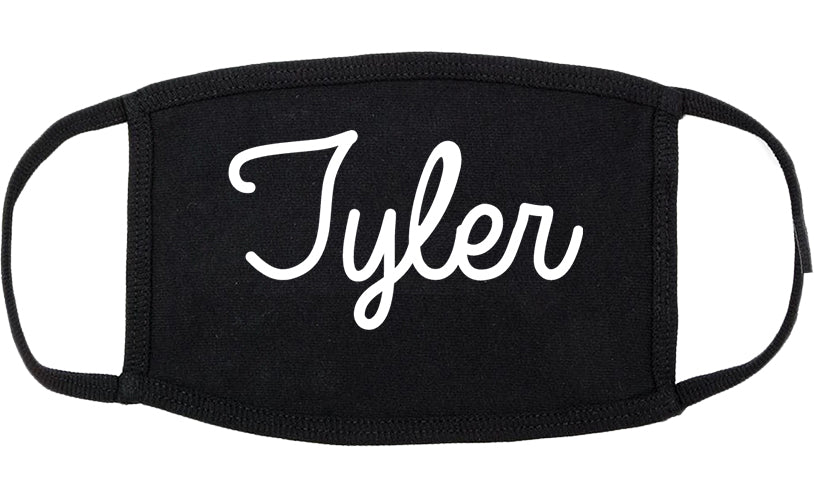 Tyler Texas TX Script Cotton Face Mask Black