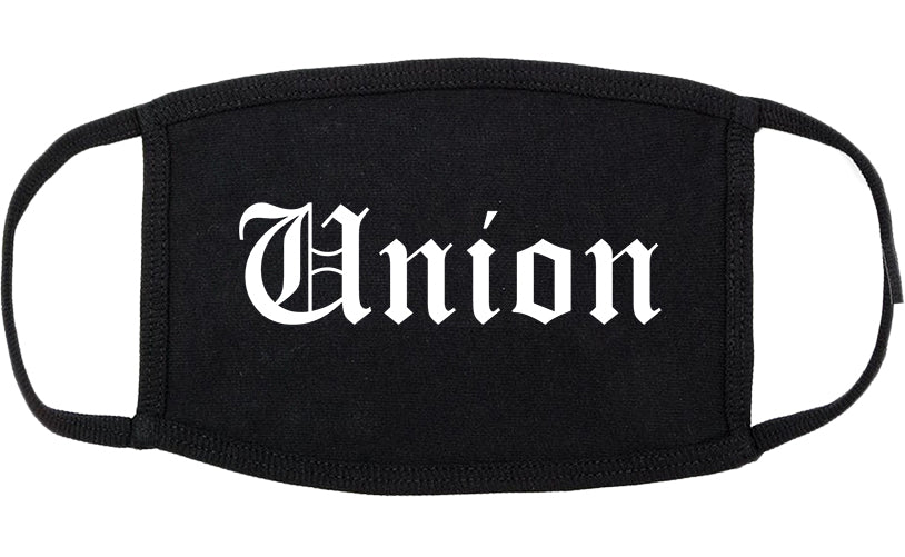 Union Ohio OH Old English Cotton Face Mask Black