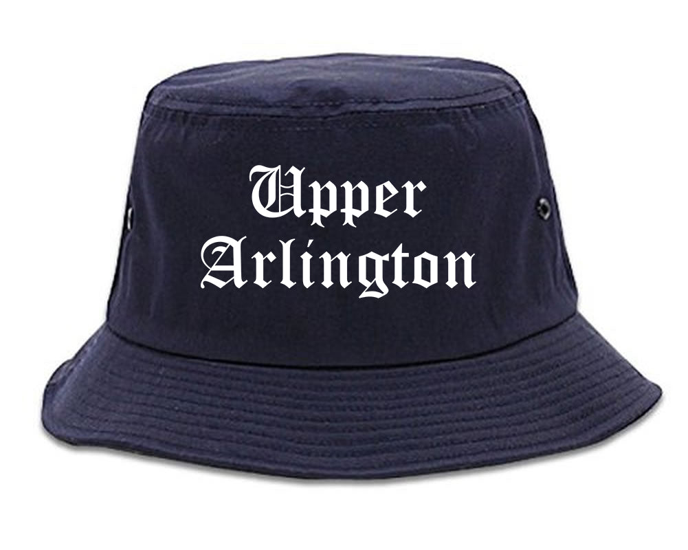 Upper Arlington Ohio OH Old English Mens Bucket Hat Navy Blue