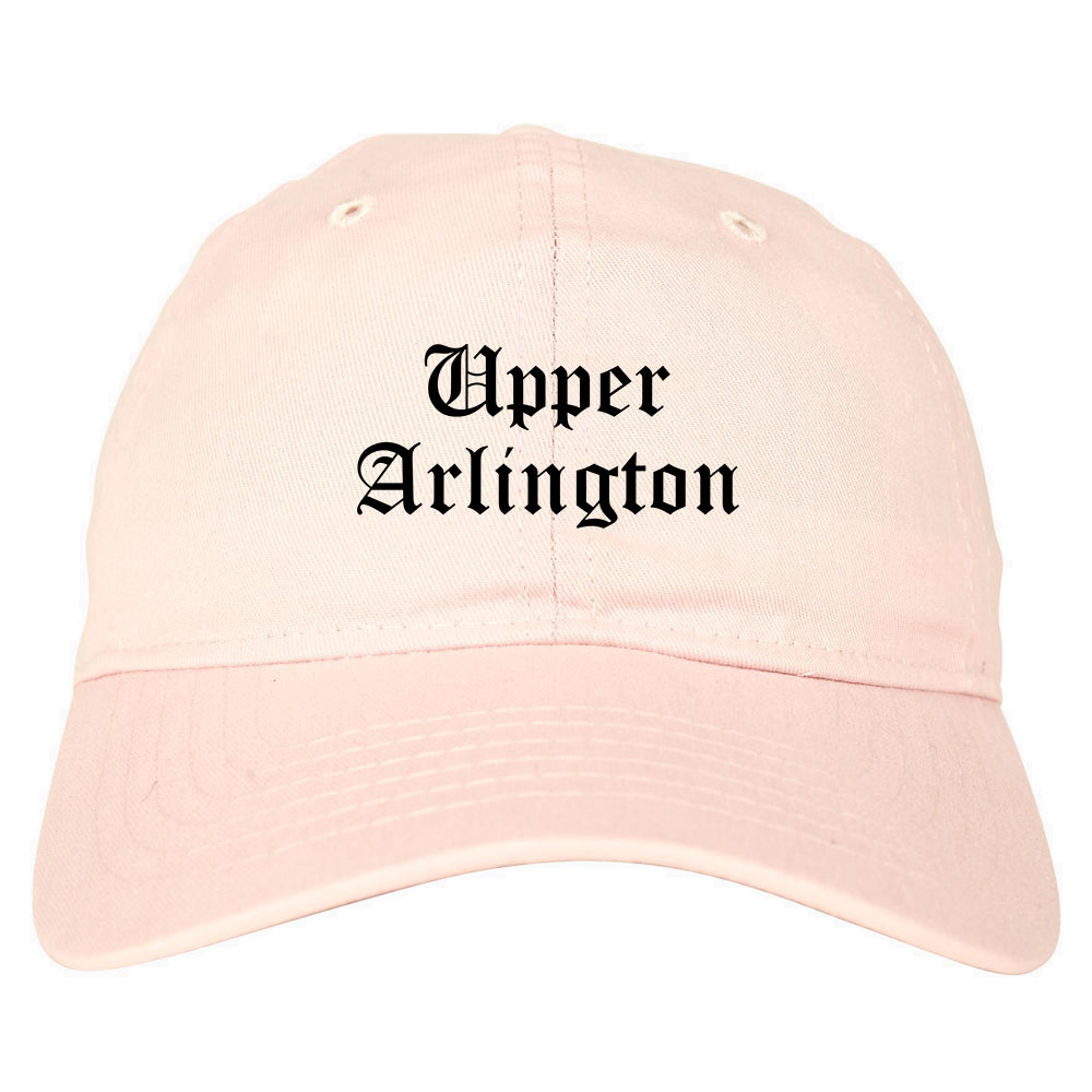 Upper Arlington Ohio OH Old English Mens Dad Hat Baseball Cap Pink