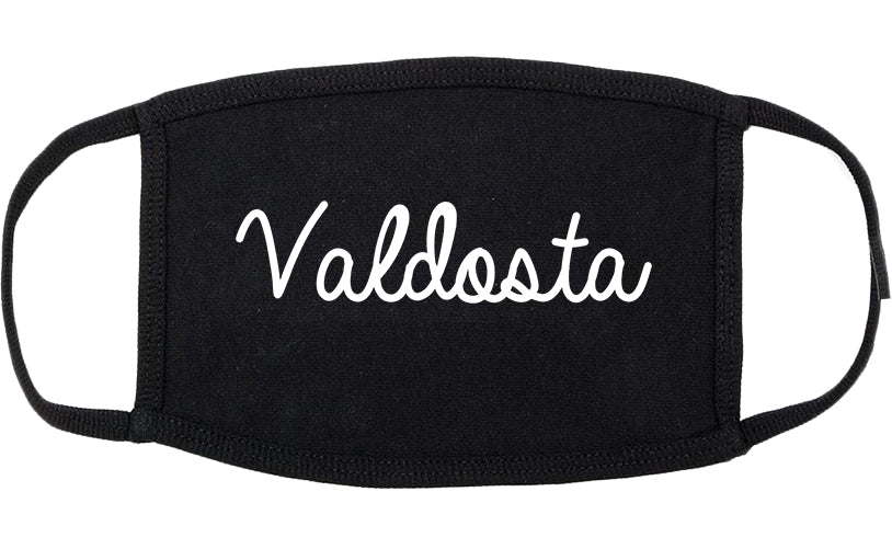 Valdosta Georgia GA Script Cotton Face Mask Black