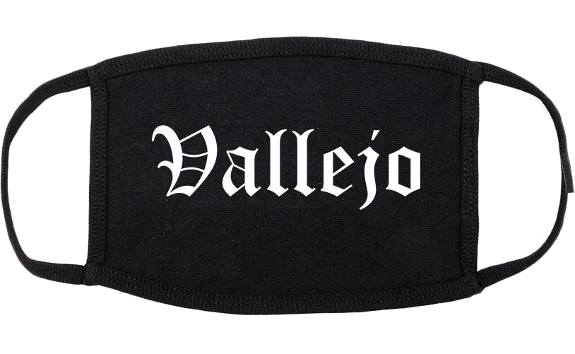 Vallejo California CA Old English Cotton Face Mask Black