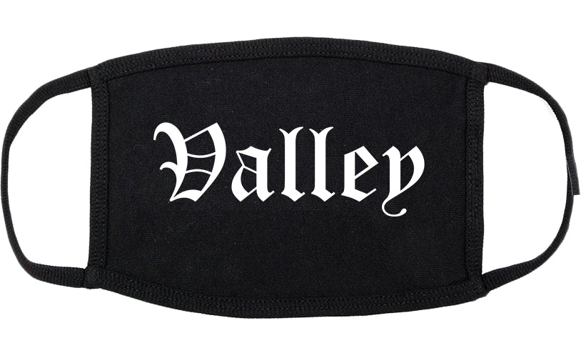 Valley Alabama AL Old English Cotton Face Mask Black