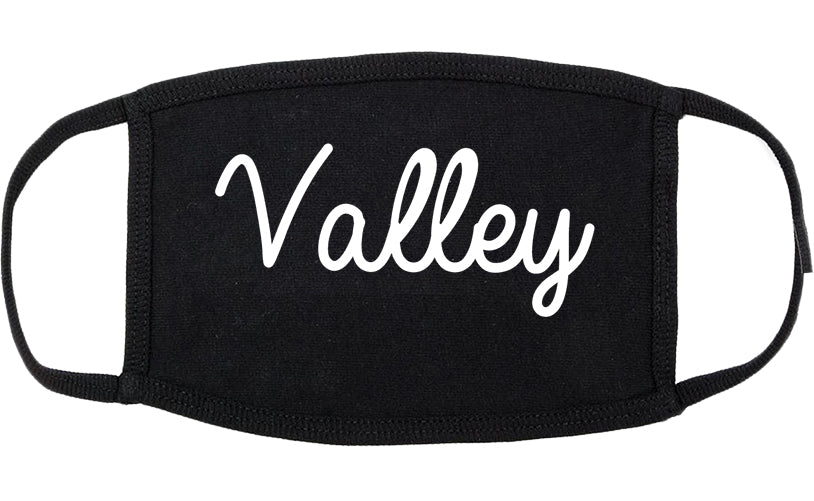 Valley Alabama AL Script Cotton Face Mask Black