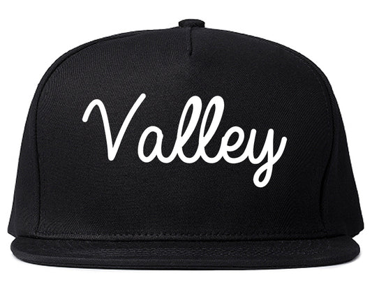 Valley Alabama AL Script Mens Snapback Hat Black
