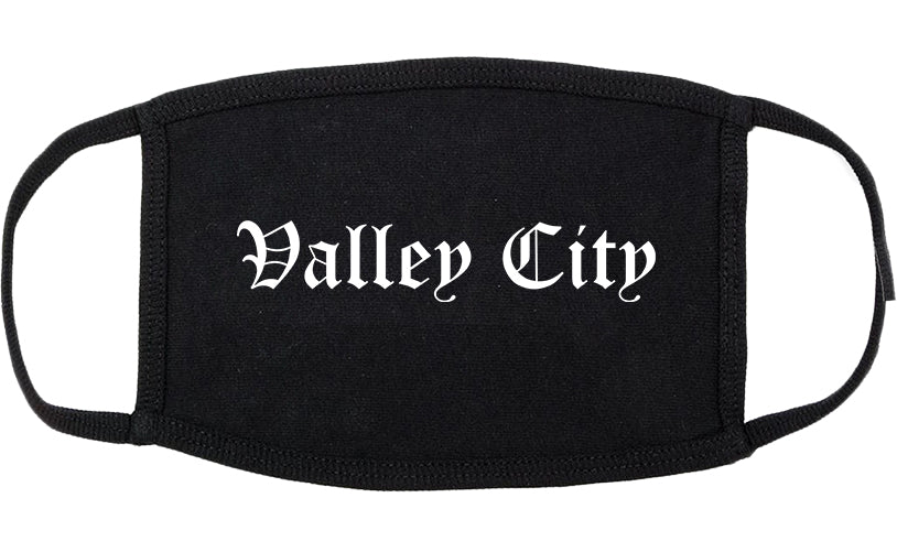 Valley City North Dakota ND Old English Cotton Face Mask Black