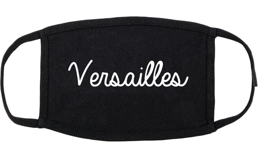 Versailles Kentucky KY Script Cotton Face Mask Black