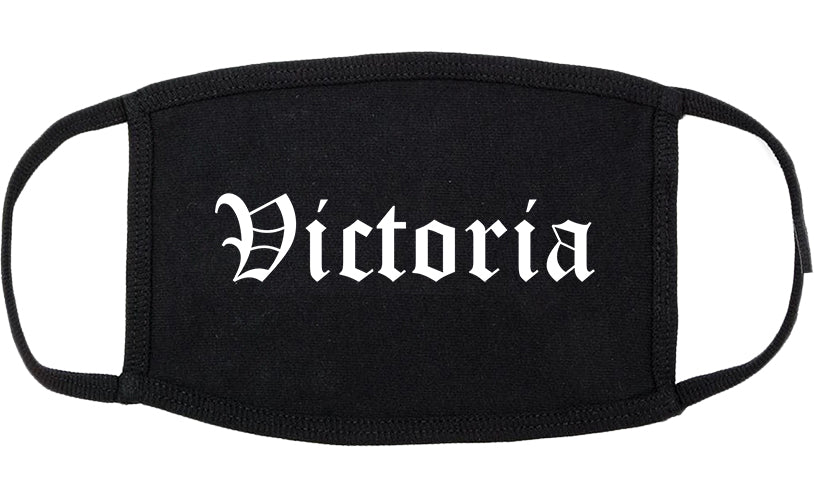 Victoria Minnesota MN Old English Cotton Face Mask Black