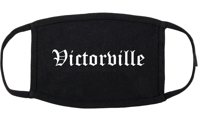 Victorville California CA Old English Cotton Face Mask Black