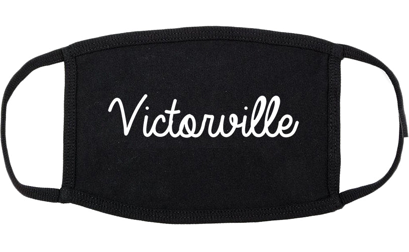 Victorville California CA Script Cotton Face Mask Black