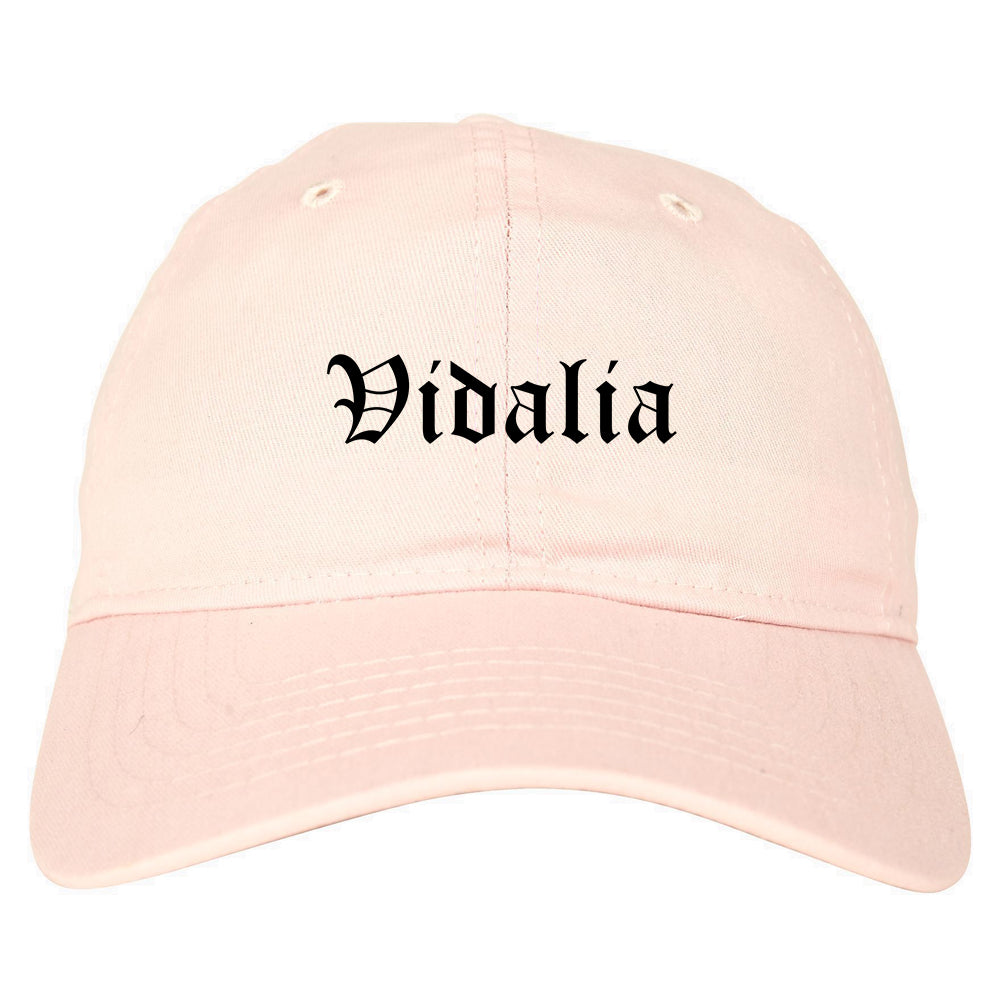 Vidalia Georgia GA Old English Mens Dad Hat Baseball Cap Pink