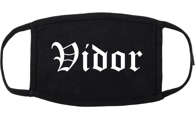 Vidor Texas TX Old English Cotton Face Mask Black